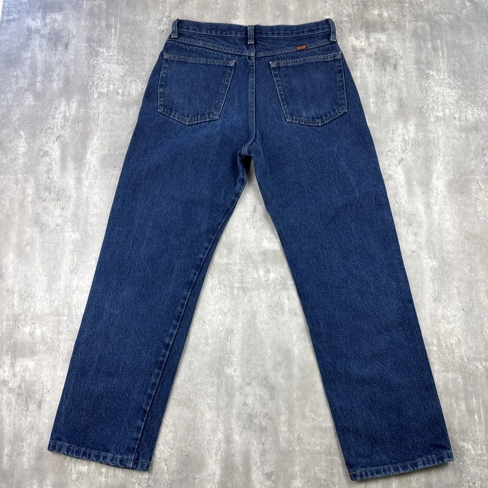 Rustler Jeans‎ Men's 32x30 Extra Heavyweight Straight Leg Work Pants Blue Cotton